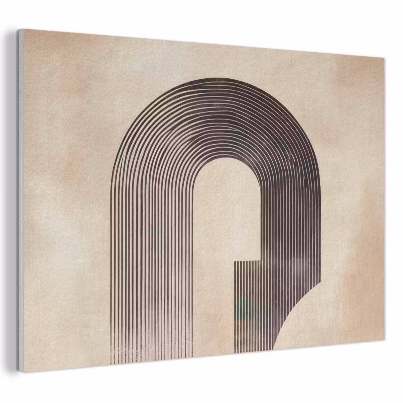 Akoestisch schilderij - Boog - Strepen - Minimalistisch - Zwart — 1