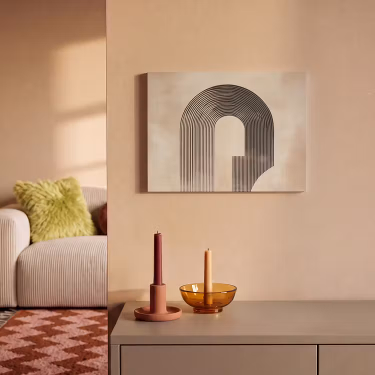 Akoestisch schilderij - Boog - Strepen - Minimalistisch - Zwart — 2