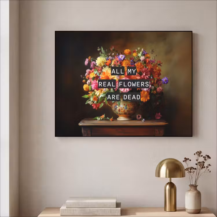 Art frame - Kleur - Bloemen - Vintage - Bloemenvaas — 5