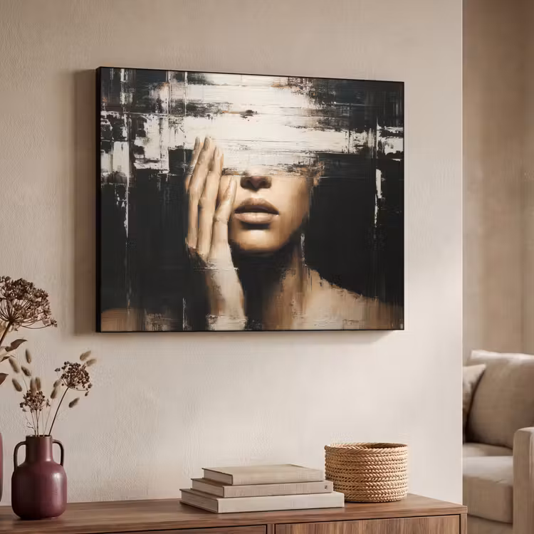 Art frame - Hand - Gezicht - Strepen - Abstract — 7