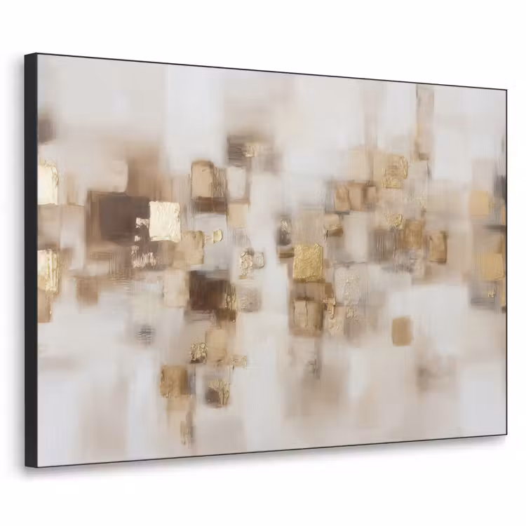 Art frame - Abstracte vierkanten - Aardetonen - Mistig — 1