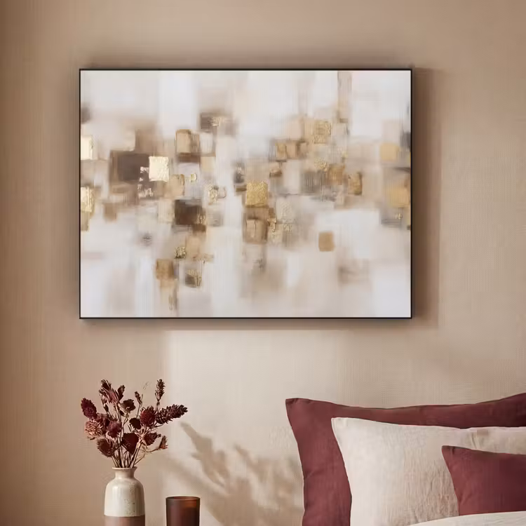 Art frame - Abstracte vierkanten - Aardetonen - Mistig — 3