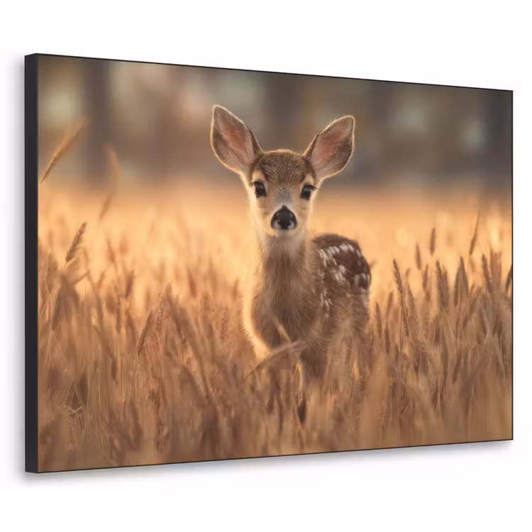 Art frame - Hert - Graanveld - Bruin — 1