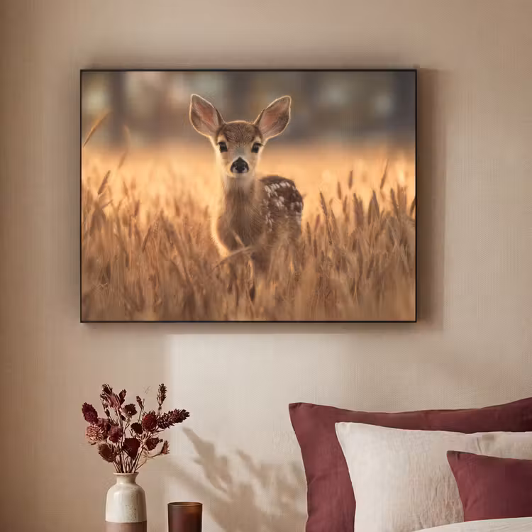 Art frame - Hert - Graanveld - Bruin — 3