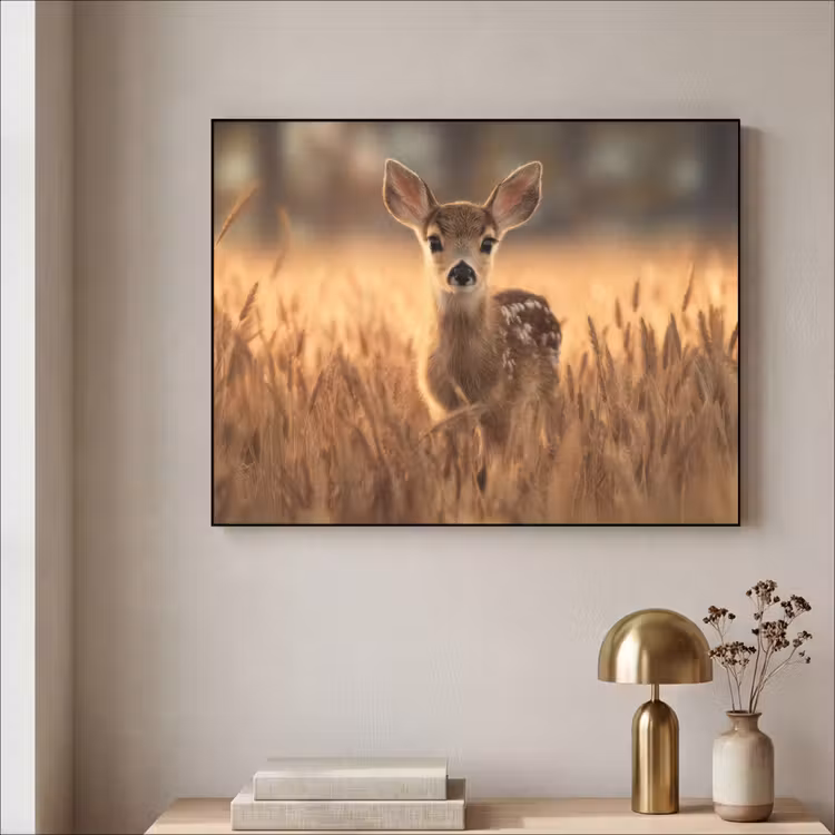 Art frame - Hert - Graanveld - Bruin — 5