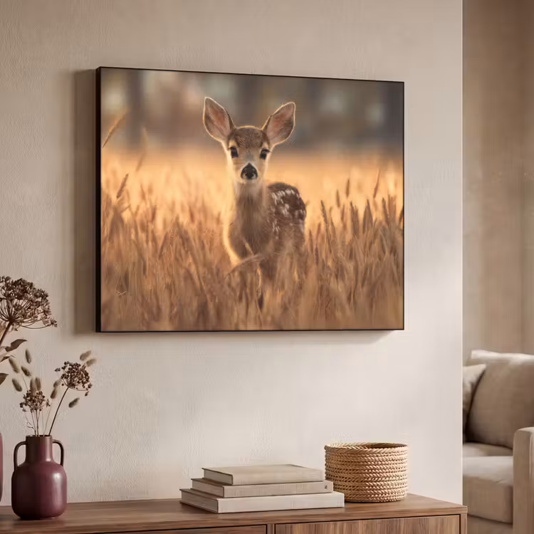 Art frame - Hert - Graanveld - Bruin — 7