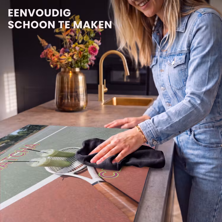 Inductiebeschermer & spatscherm (2in1) - Matcha Club - Tennis - Matcha — 5