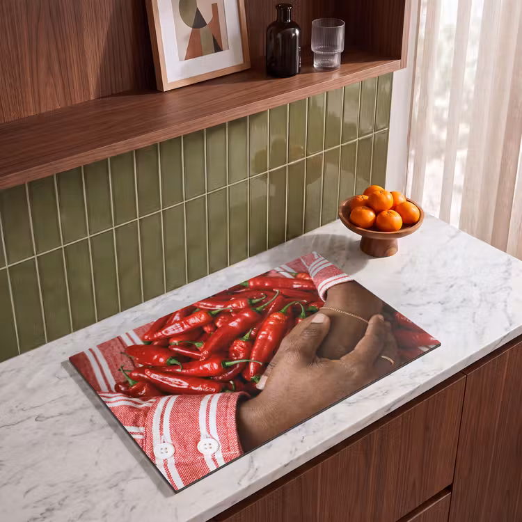 Inductiebeschermer - Chilipepers - Rood - Handen — 3