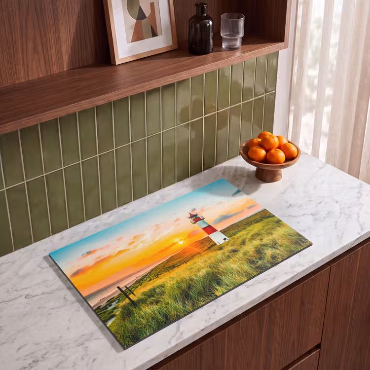 Inductiebeschermer - Vuurtoren - Natuur - Zon - Landschap - Gras - Strand - Zee — 3