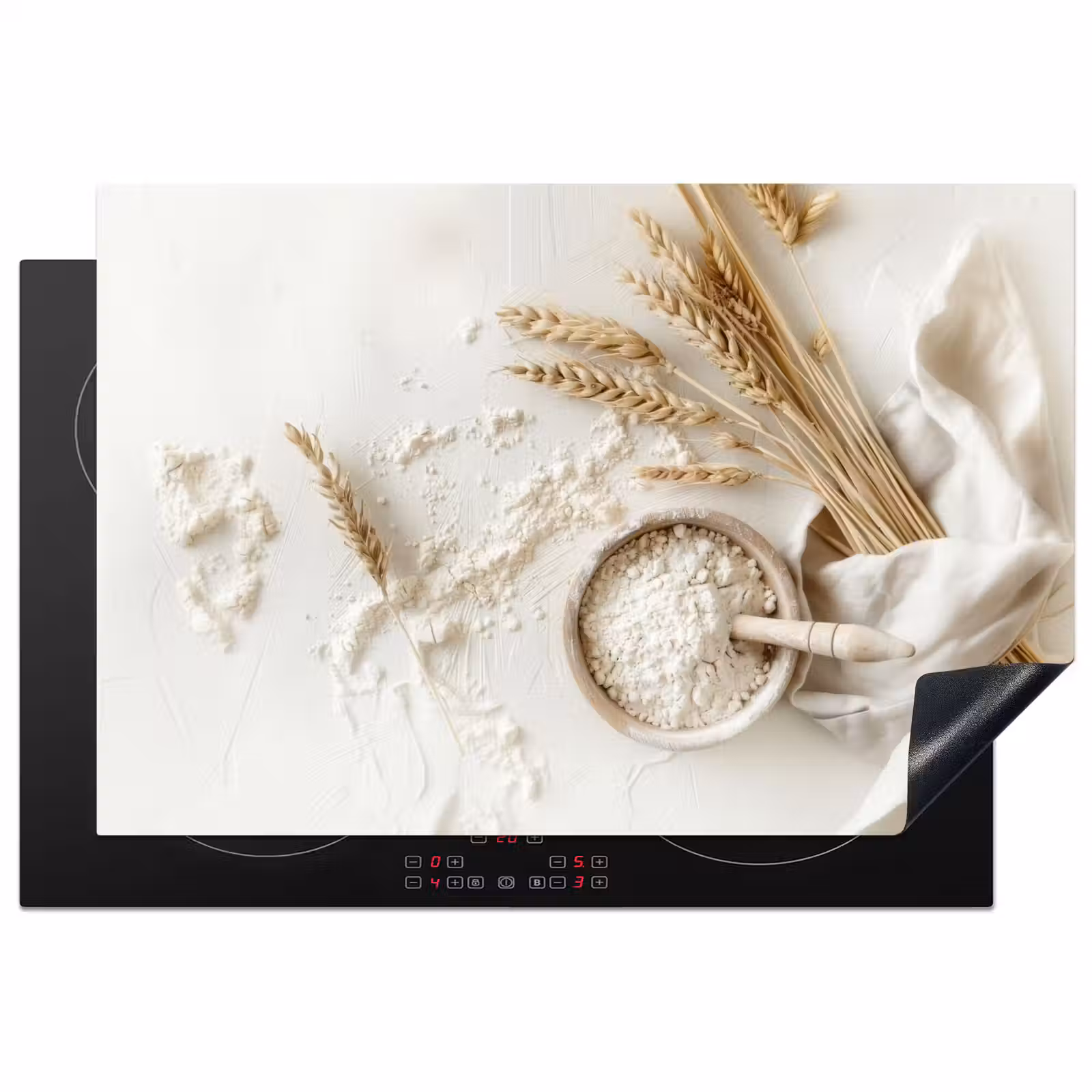 Inductiebeschermer - Bloem - Hout - Tarwe — 1