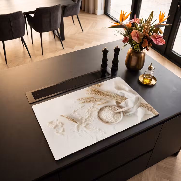 Inductiebeschermer - Bloem - Hout - Tarwe — 2