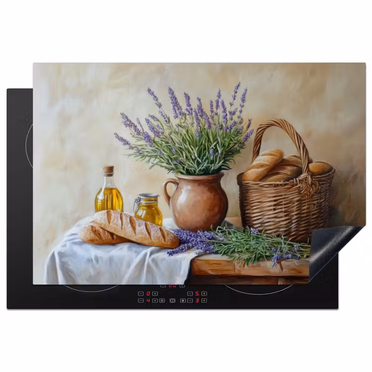 Inductiebeschermer - Lavendel - Brood - Stilleven — 1