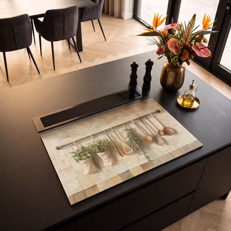 Inductiebeschermer - Hout - Keukengerei - Stilleven - Tegels — 2