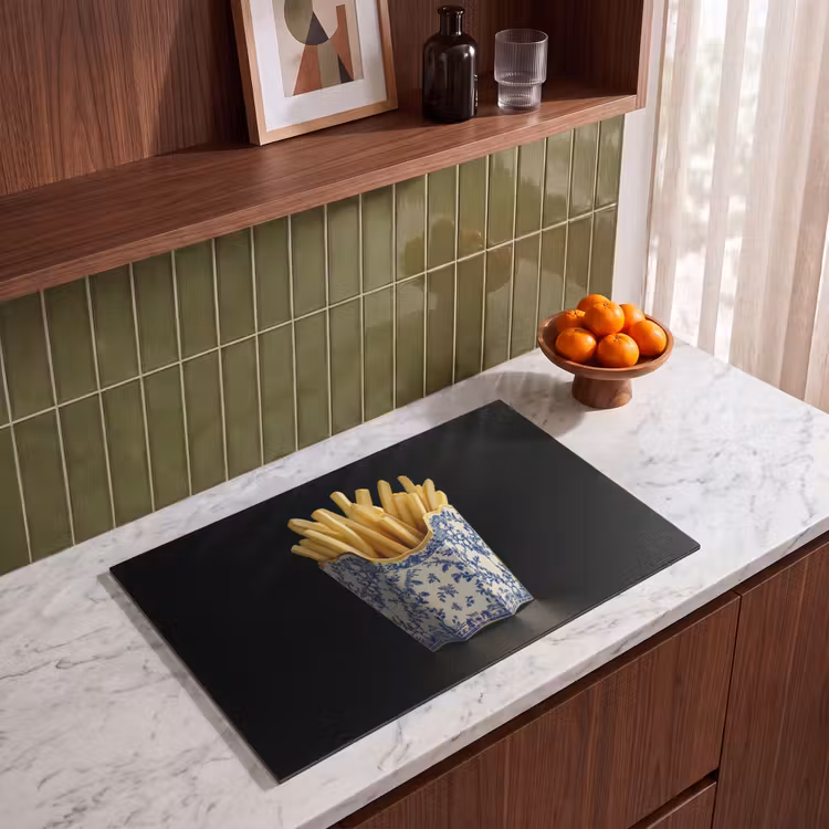 Inductiebeschermer - Friet - Porselein - Delfts blauw - Eten — 3