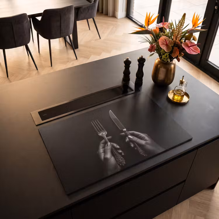 Inductiebeschermer - Bestek - Zwart - Wit — 2