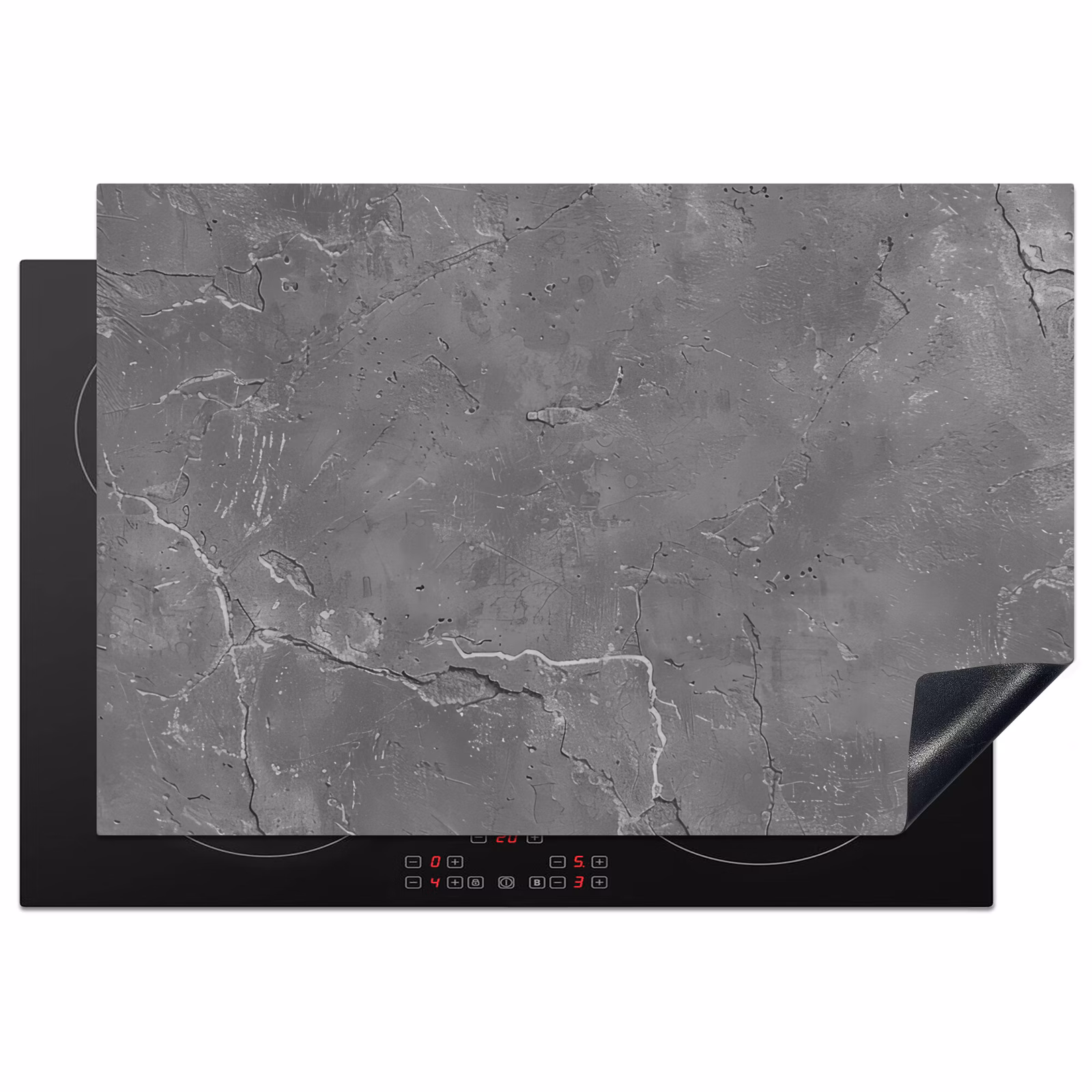 Inductiebeschermer - Beton - Grijs - Abstract - Betonlook — 1