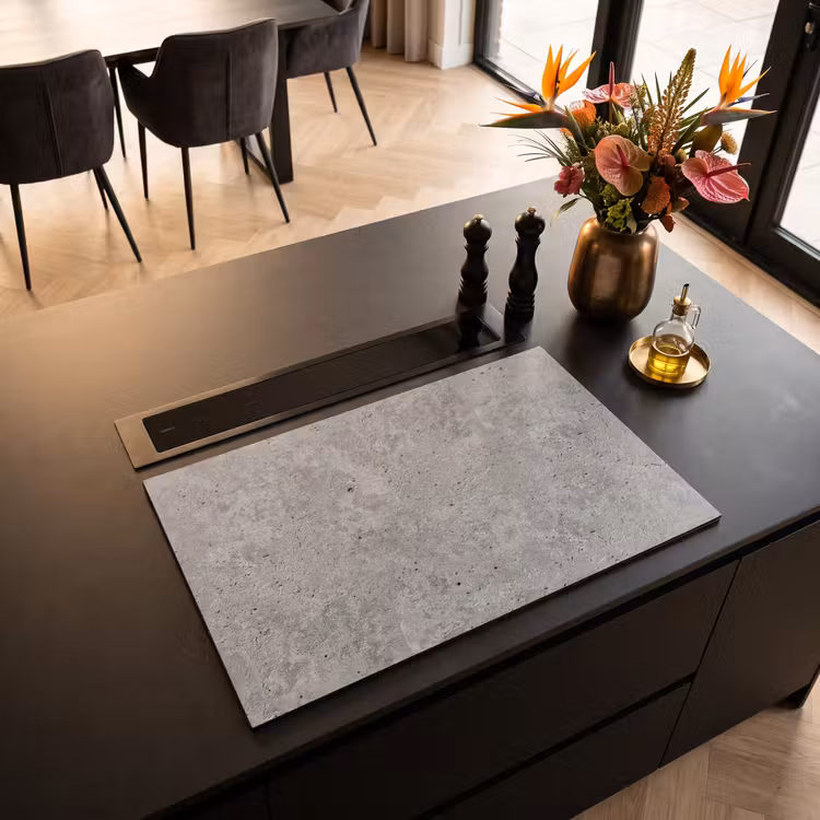Inductiebeschermer - Beton - Leisteen - Grijs - Betonstructuur — 2