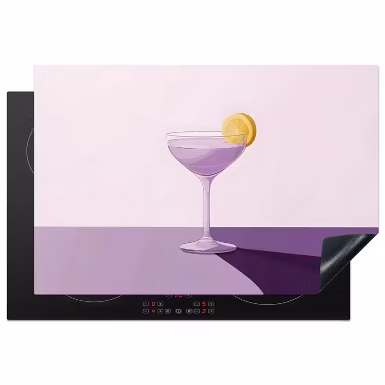Inductiebeschermer - Cocktail - Paars - Minimalistisch - Citroen — 1