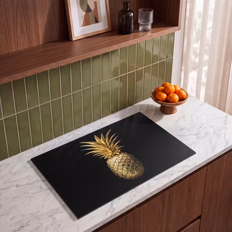 Inductiebeschermer - Ananas - Zwart - Goud - Luxe — 3