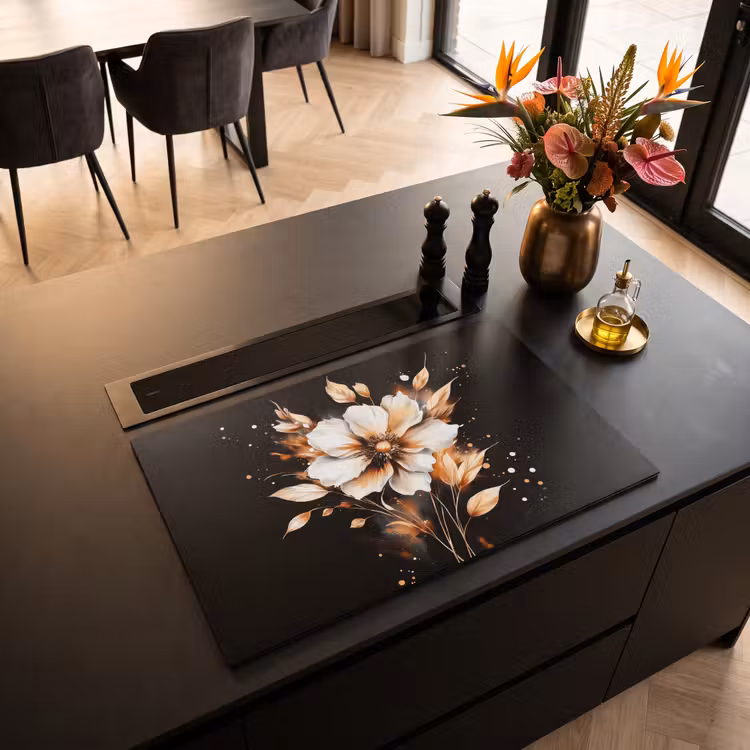 Inductiebeschermer - Bloem - Verf - Goud - Graffiti - Modern — 2