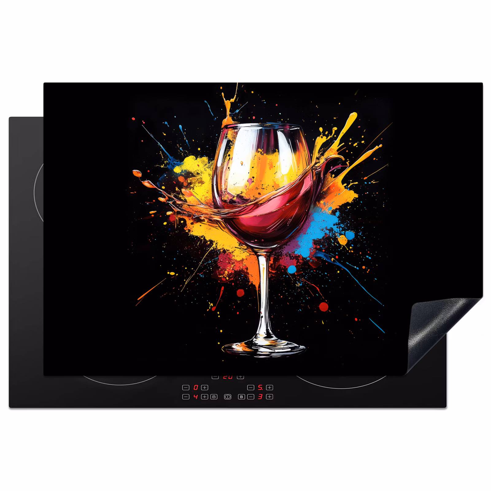 Inductiebeschermer - Wijn - Glas - Graffiti - Borrel - Rood - Verf — 1