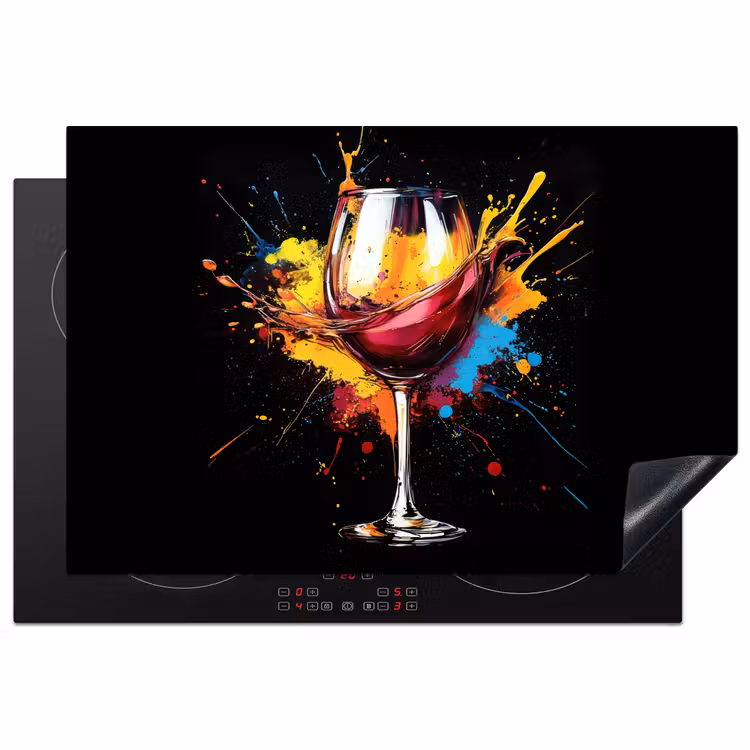 Inductiebeschermer - Wijn - Glas - Graffiti - Borrel - Rood - Verf — 1