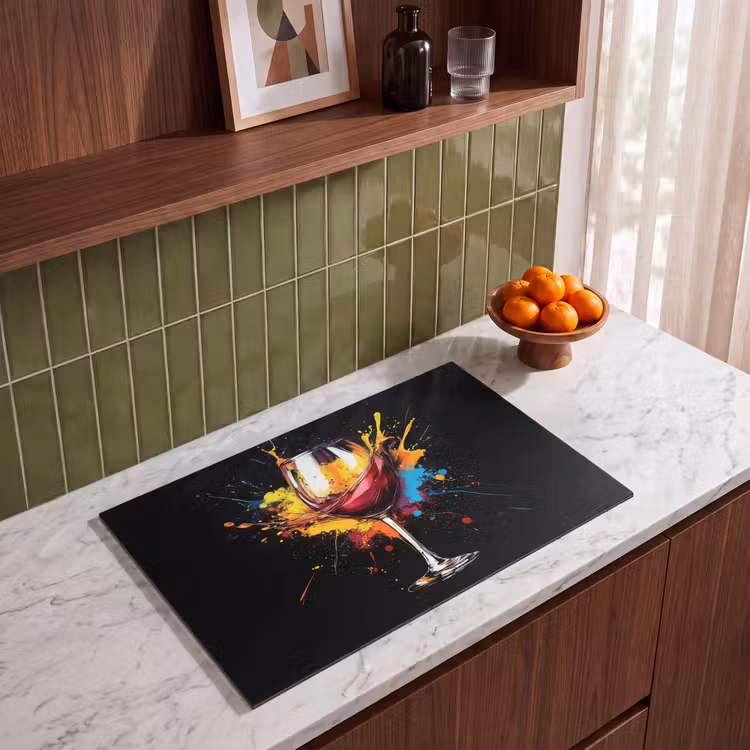 Inductiebeschermer - Wijn - Glas - Graffiti - Borrel - Rood - Verf — 3