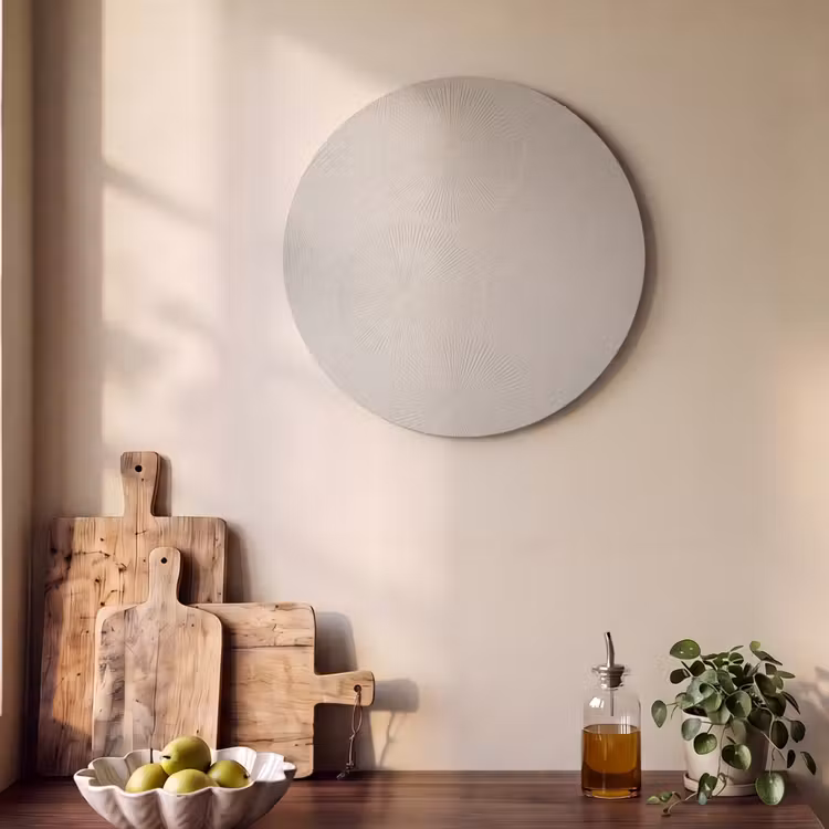 Akoestisch schilderij rond - Japandi - Beige - Modern — 4