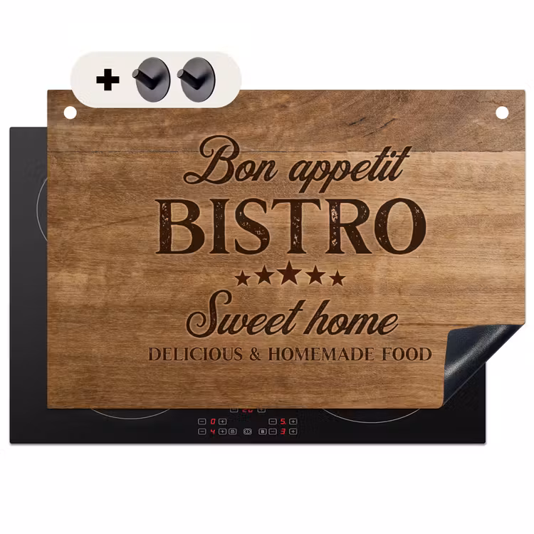Inductiebeschermer & spatscherm (2in1) - Huiselijke Bistro Beleving — 1
