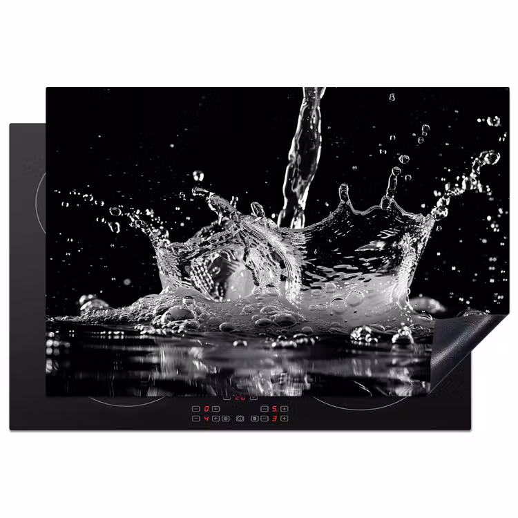 Inductiebeschermer - Water - Splash - Zwart — 1