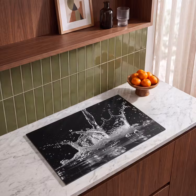 Inductiebeschermer - Water - Splash - Zwart — 3