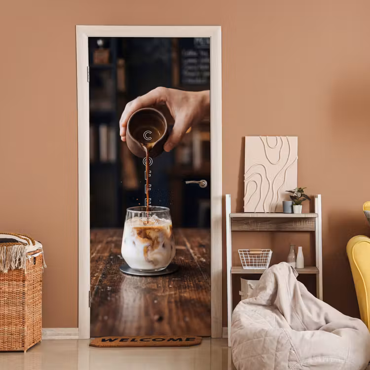 Deursticker - Espresso - Melk - Café — 2