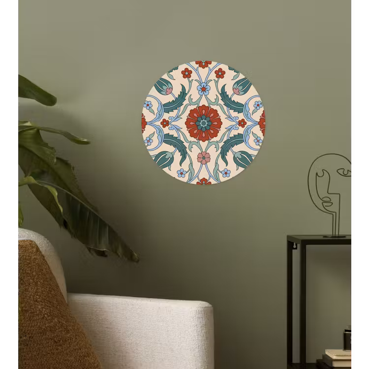 Behangcirkel - Bloemen - Patroon - Klassiek - Decoratie - Kleurrijk — 3