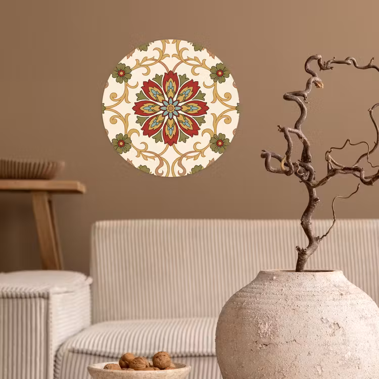 Behangcirkel - Patroon - Bloemen - Ornament - Klassiek - Kleurrijk — 2