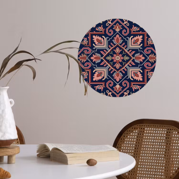 Behangcirkel - Patroon - Oosters - Floraal - Blauw - Klassiek — 4