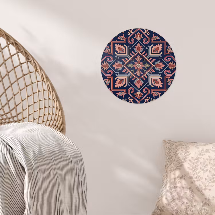 Behangcirkel - Patroon - Oosters - Floraal - Blauw - Klassiek — 5