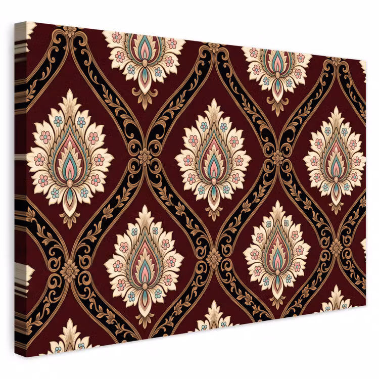 Buiten canvas - Patroon - Bloemmotief - Decoratie - Klassiek - Rood — 1