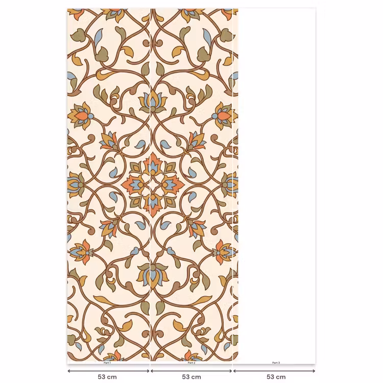 Behang - Patroon - Bloemen - Ornament - Kleurrijk — 6