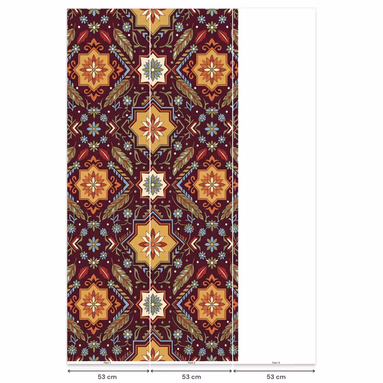 Behang - Patroon - Floraal - Geometrisch - Kleurrijk - Decoratie — 6