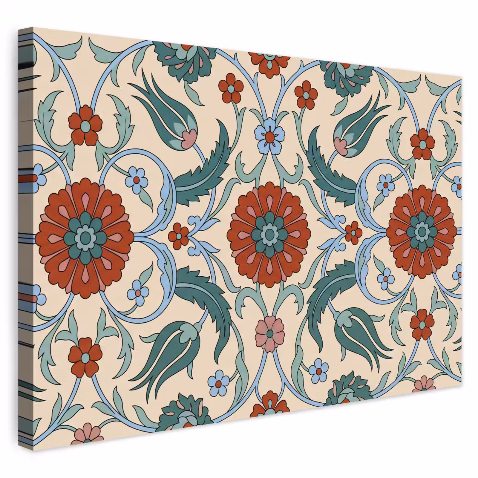 Buiten canvas - Bloemen - Patroon - Klassiek - Decoratie - Kleurrijk — 1