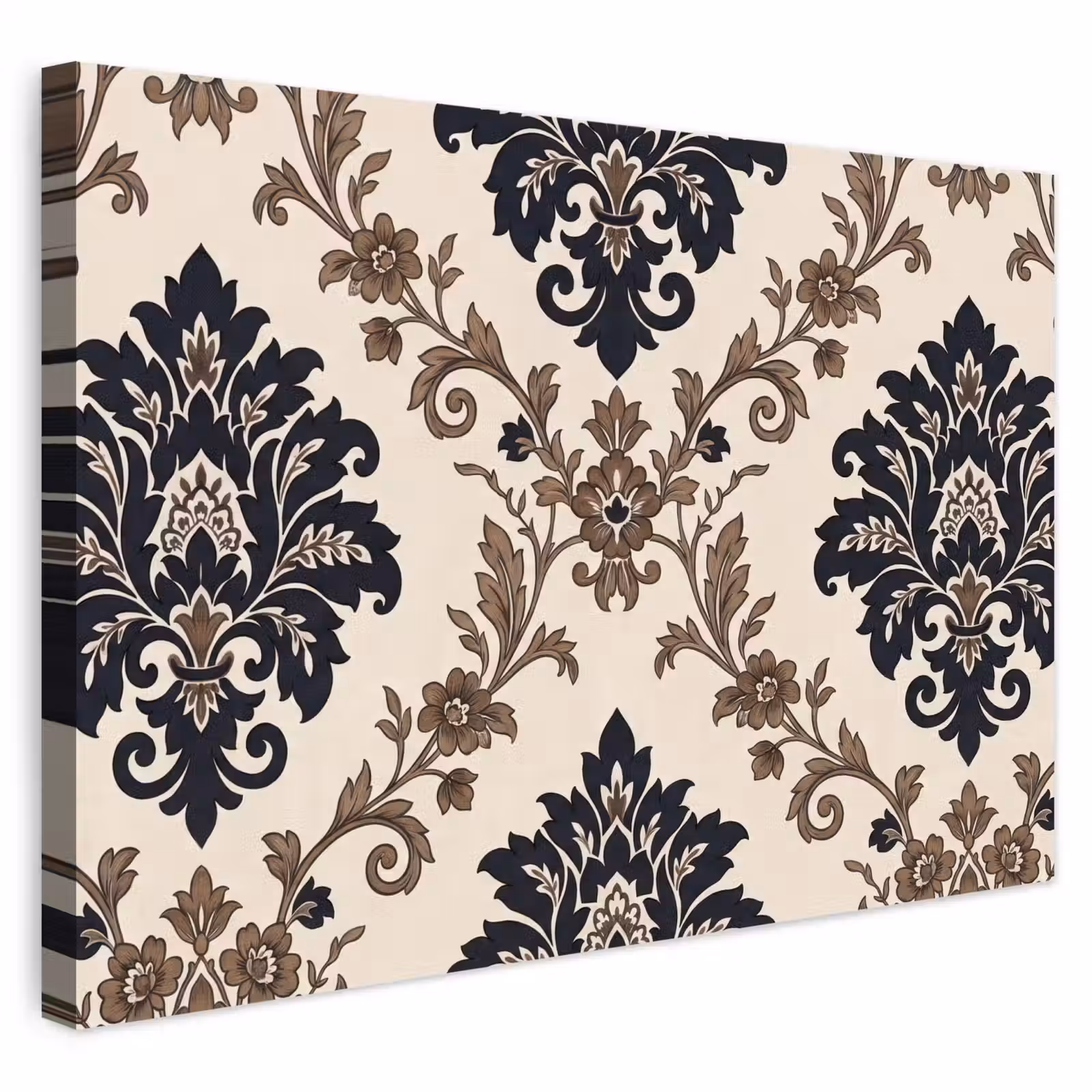 Buiten canvas - Patroon - Floraal - Klassiek - Beige-blauw — 1