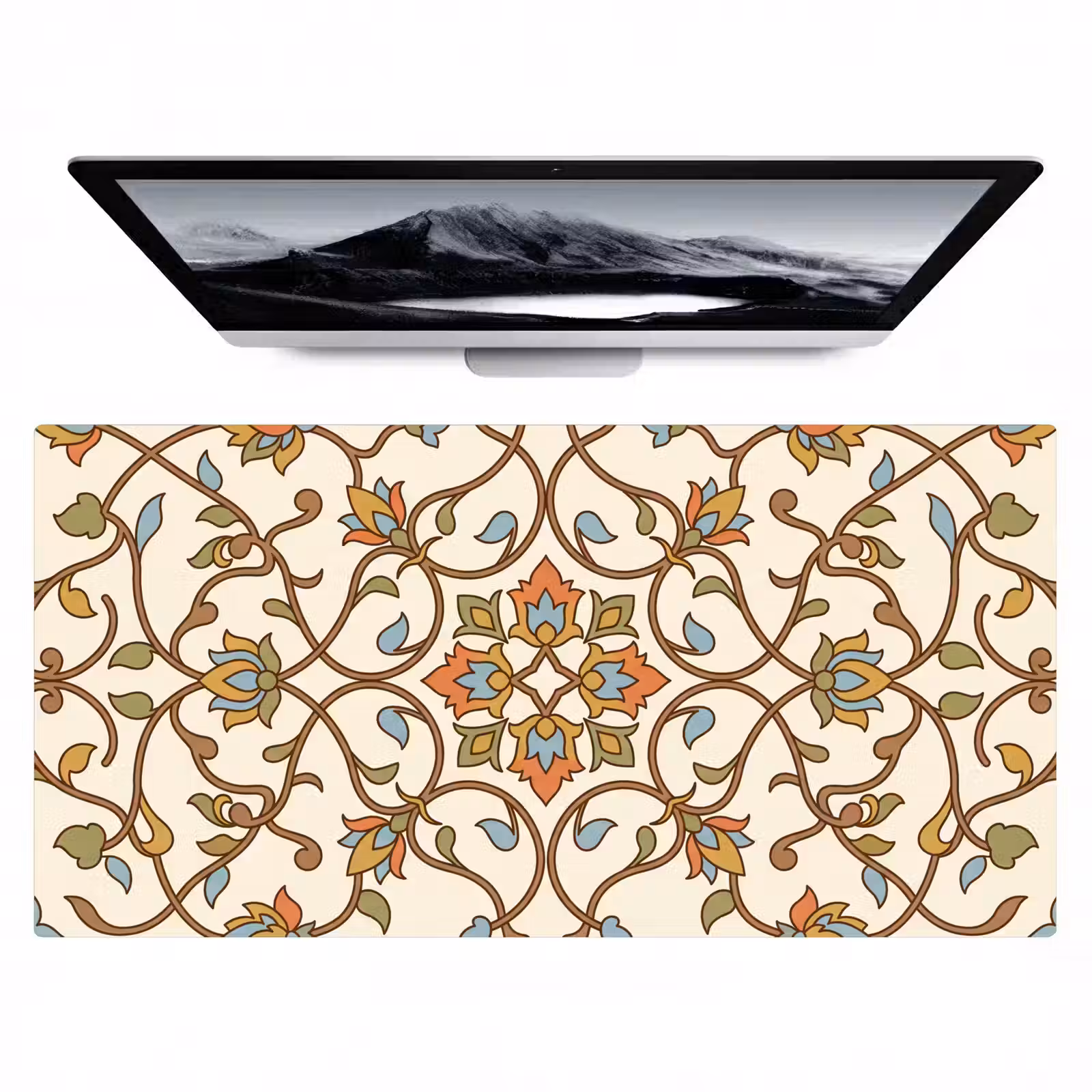 Bureau onderlegger - Patroon - Bloemen - Ornament - Kleurrijk — 1