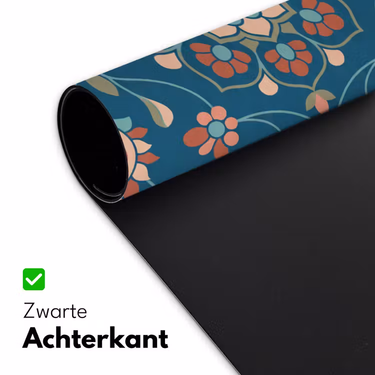 Bureau onderlegger - Bloemen - Patroon - Natuur - Ornament - Blauw — 5