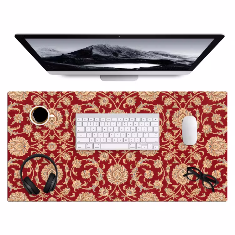 Bureau onderlegger - Patroon - Bloem - Klassiek - Oosters - Rood — 4