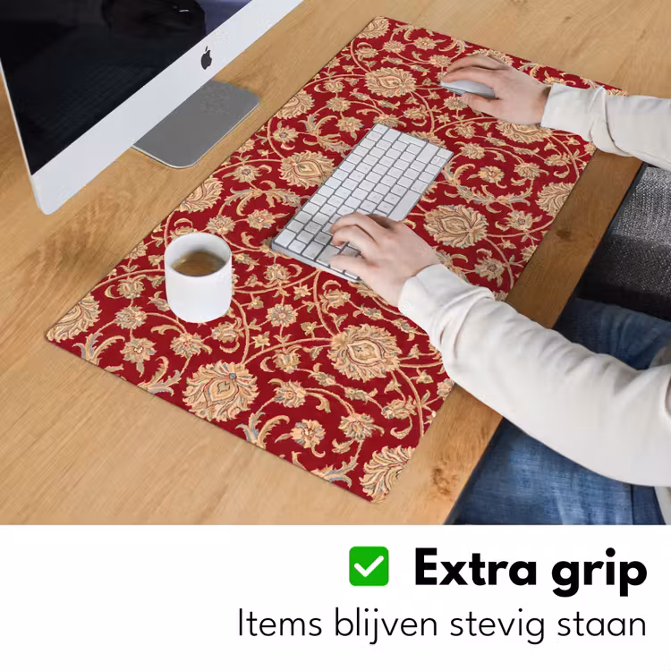 Bureau onderlegger - Patroon - Bloem - Klassiek - Oosters - Rood — 6