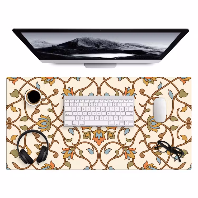 Bureau onderlegger - Patroon - Bloemen - Ornament - Kleurrijk — 4