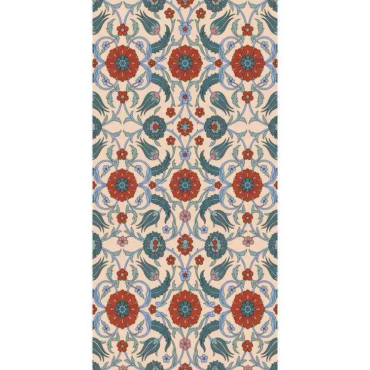 Behang - Bloemen - Patroon - Klassiek - Decoratie - Kleurrijk — 2