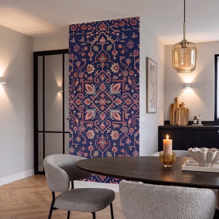 Behang - Patroon - Oosters - Floraal - Blauw - Klassiek — 5