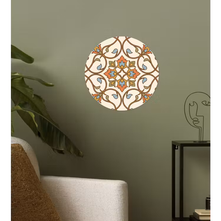Behangcirkel - Patroon - Bloemen - Ornament - Kleurrijk — 3