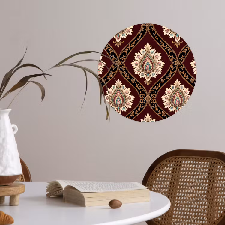 Behangcirkel - Patroon - Bloemmotief - Decoratie - Klassiek - Rood — 4